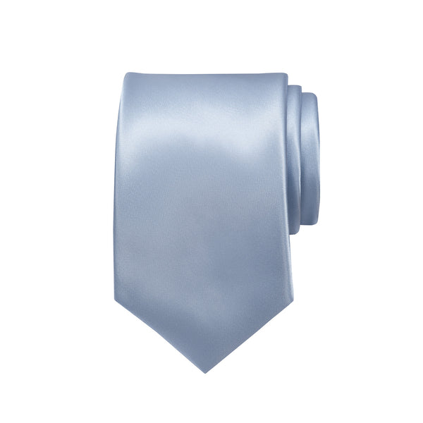 EK STYLING - Cravate en soie d'acétate - Bleu clair