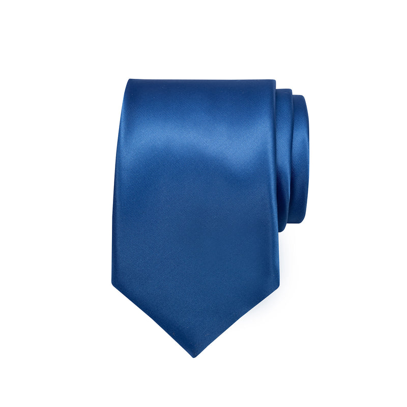 EK STYLING - Cravate en soie d'acétate - Bleu roi