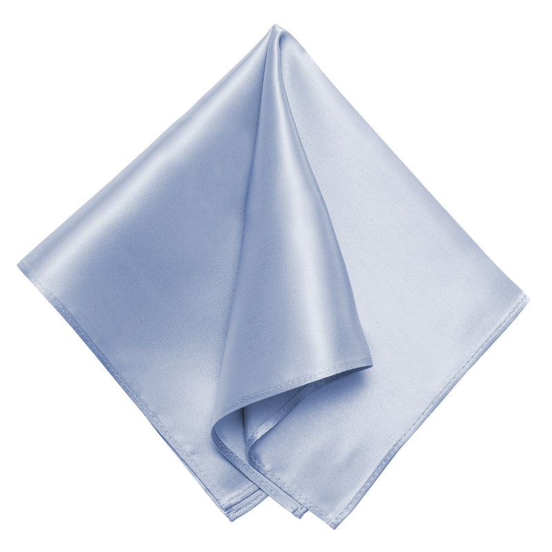 EK STYLING - Pochette unie en soie d'acétate - Bleu clair