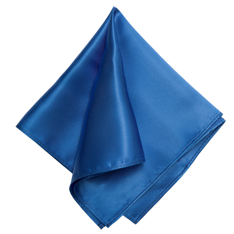 EK STYLING - Pochette unie en soie d'acétate - Bleu roi