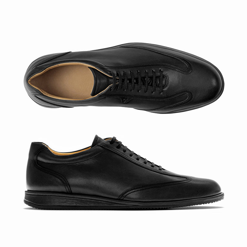 EK STYLING - Sneakers en cuir - Noir