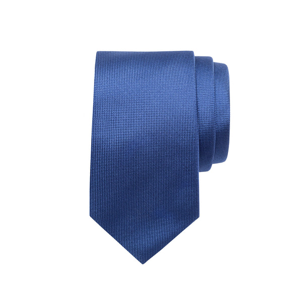 EK STYLING - Cravate structurée en soie - Bleu roi