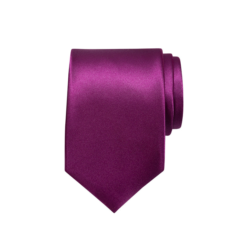 EK STYLING - Cravate en soie d'acétate - Violet