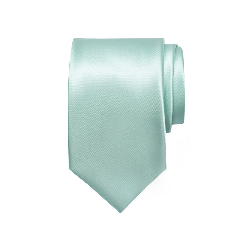EK STYLING - Cravate en soie d'acétate - Vert menthe